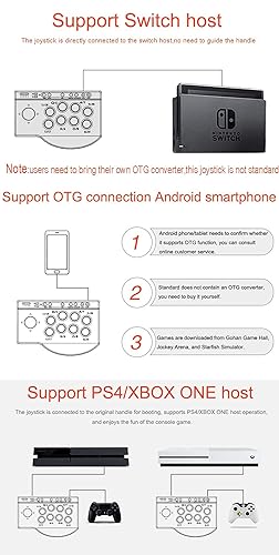 Vista 8 de PXN-0082 Arcade Joystick Juego Joystick Controlador para PCPS4PS3Xbox ONE Nintendo SwitchPC Windows.