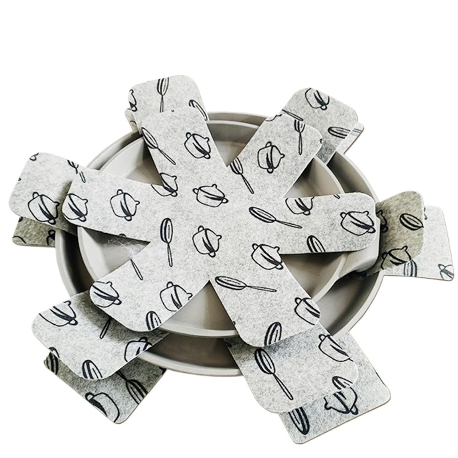 12PCS Non-Stick Protection Pad Pan Pot Divider Pads to Prevent Scratching Separate and Protect Surfaces for Cookware Kitchen Placemat for Kitchen