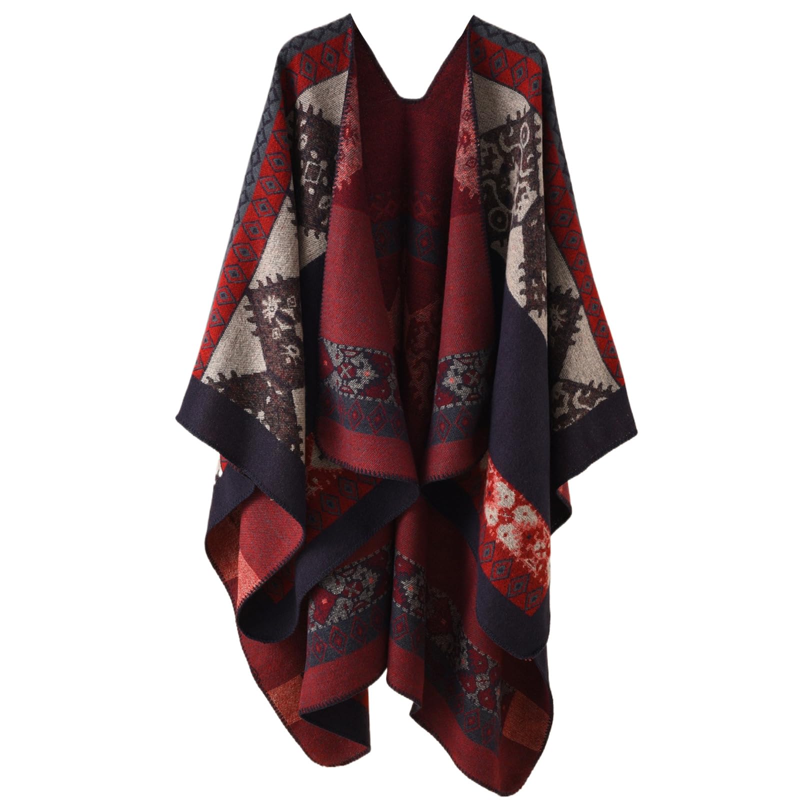 Châle écharpe de style pashmina avec motifs ethniques tissés - 8