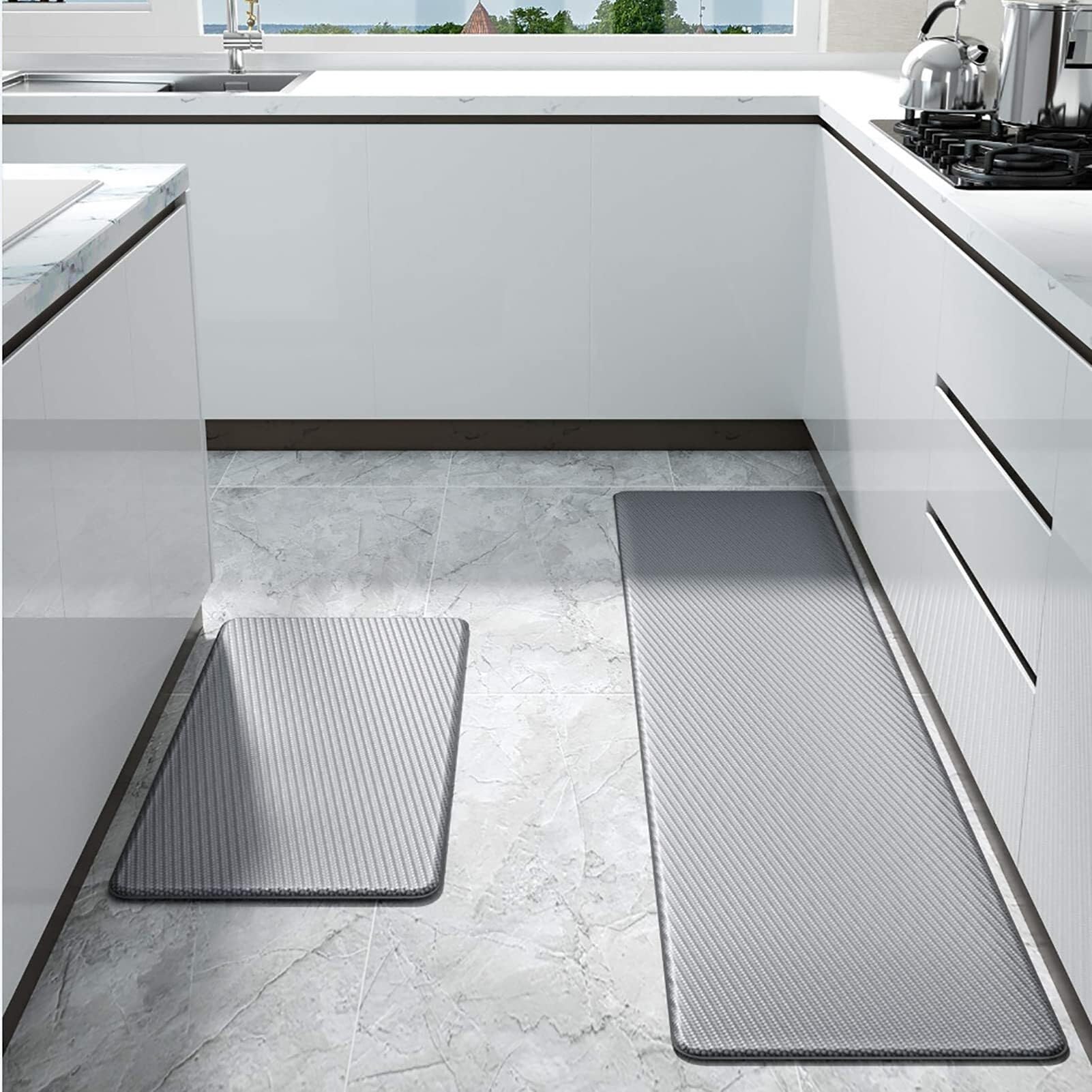 Tappetino da cucina anti-fatica, imbottito, impermeabile, antiscivolo, per casa, ufficio e lavanderia, in schiuma spessa, 45 x 180 cm