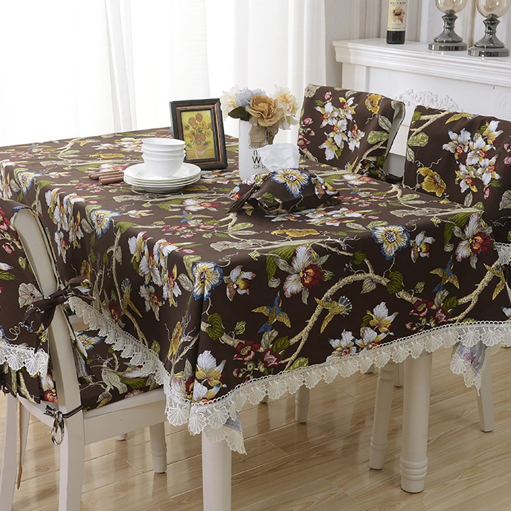 Nappe en coton lavable pour protéger une table ronde des taches