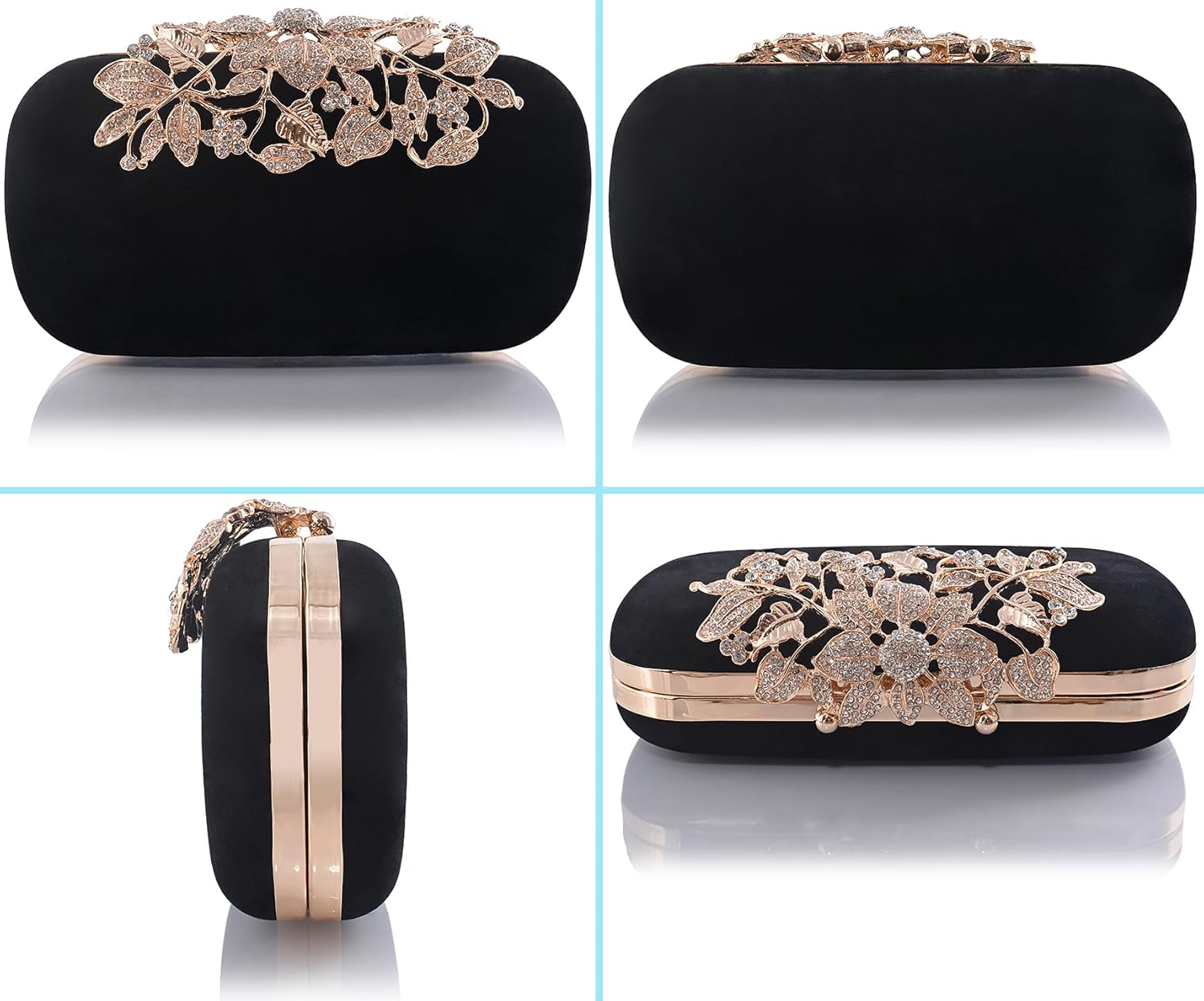 Crystal Evening Bag Rhinestone Bride and Bridesmaid Wedding Prom Party Formal Clutch Purses for Women Evening | Crystal, Rhinestone, Bride and Bridesmaid, Wedding, Prom, Party