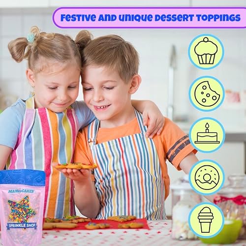 Miniatura 4 de Manvscakes Gránulos temáticos para decoración de pasteles, mezcla de espolvorear para galletas, helado, pastel de fondant, sin gluten, cupcakes y