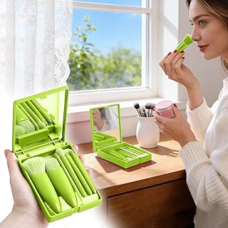 Juego de brochas de maquillaje portátiles de ...
