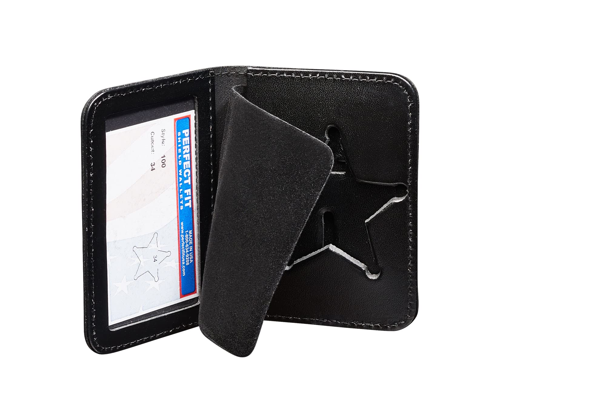 Perfect Fit Ohio Sheriff Badge Wallet Bi-Fold Top Banner Black