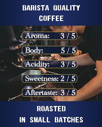 ZATS French Roast Fine Robusta Coffee Beans 1kg, Extra Strong Dark Roast - Intensity 5/5 - Artisan Espresso Blend, Whole Coffee Beans, Perfect for Bean to Cup Machines