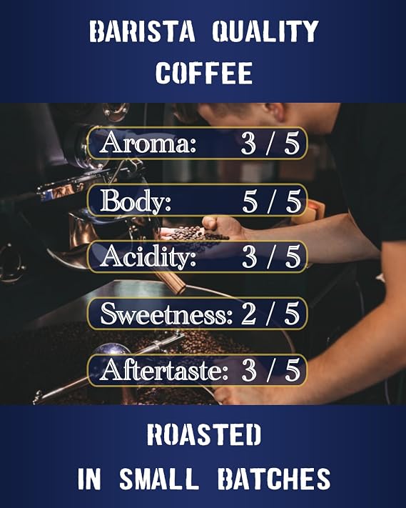 ZATS French Roast Fine Robusta Coffee Beans 1kg, Extra Strong Dark Roast - Intensity 5/5 - Artisan Espresso Blend, Whole Coffee Beans, Perfect for Bean to Cup Machines