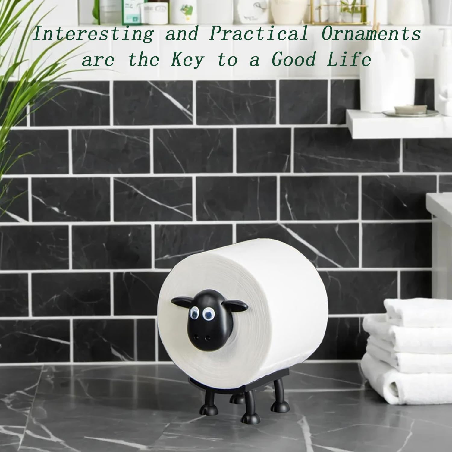 3 Pack Sheep Toilet Paper Holder, 3D Printed Black Sheep Toilet Roll Holder — Amazon image 5