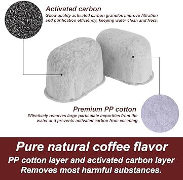 2pcs Espresso Water Filters & 20pcs Cleaning Tablets for Ninja Luxe Cafe