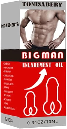 Miniatura 3 de Big Man - Aceite de ampliación de 0.3 fl oz para hombres, aceite de ampliación de potencia, más grande, más largo, pensador más fuerte