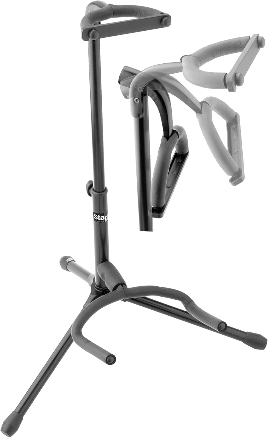Stagg SG-A100 P BK Tripod Guitar Stand with Folding Head & Legs - Black