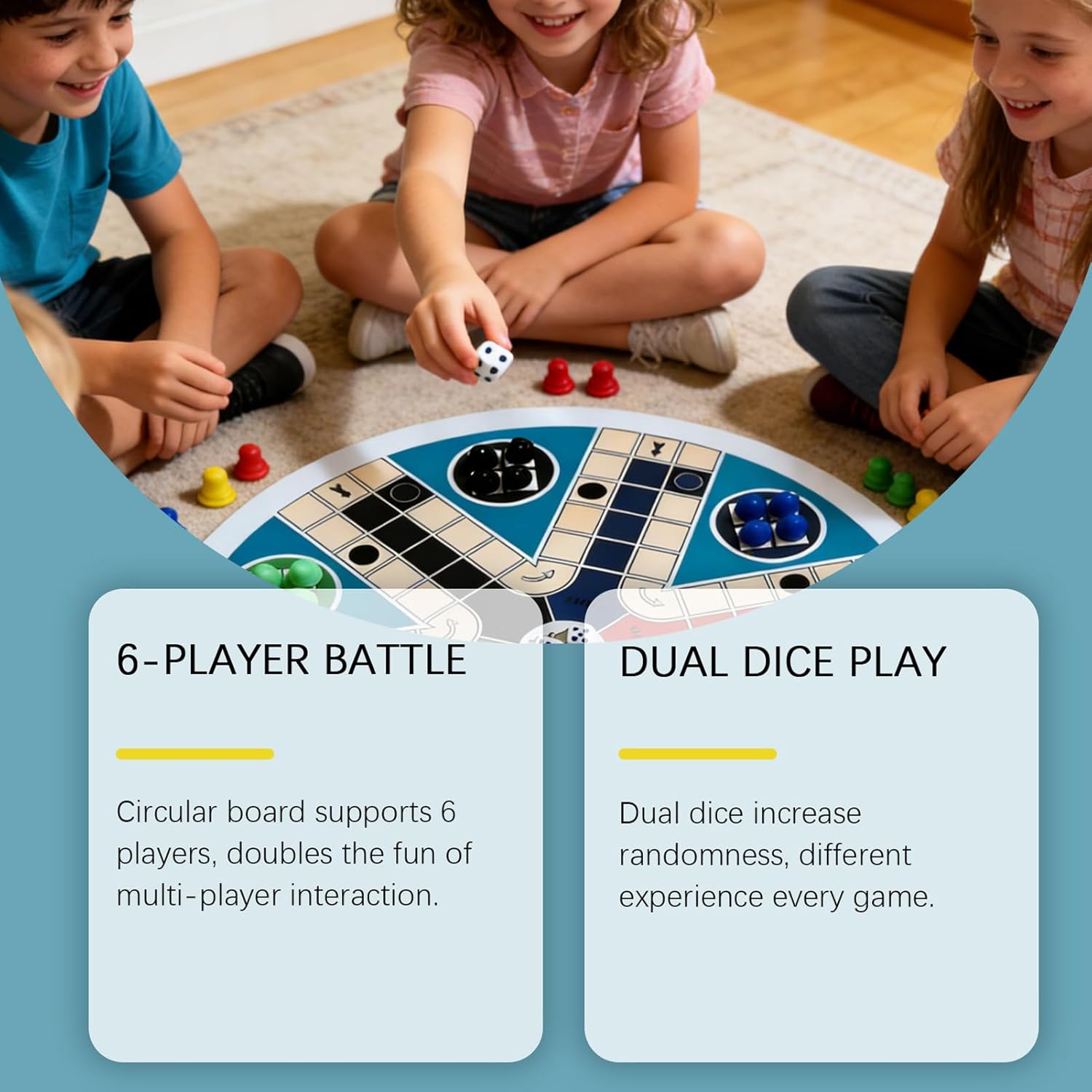 Foldable Chess Game - Strategy Round Toys, Funny Party with Indoor Play Design, Kids Game with Travel Style, Boys Girls for Teen School, Chess Set for Home Classroom Camping Picnic Holiday