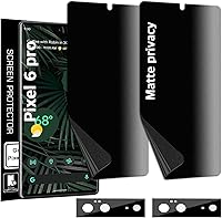 Vista 1 de [2 juegos de 4 piezas] (2 protectores de pantalla de poliuretano termoplástico mate + 2 protectores de lente) compatible con Google Pixel 6 Pro 5G