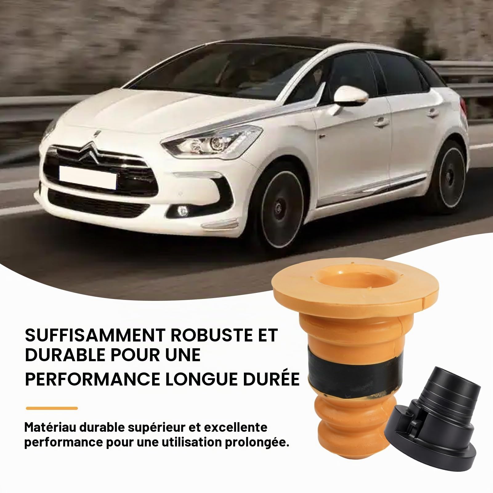 6pcs Butée de Suspension Arrière Caoutchouc avec ressorts de suspension arrière pour C4 picasso DS5 5008 Berlingo Partner Bump Stop elastique Suspension 5102R6 5102R7 5102R8 516690 516450