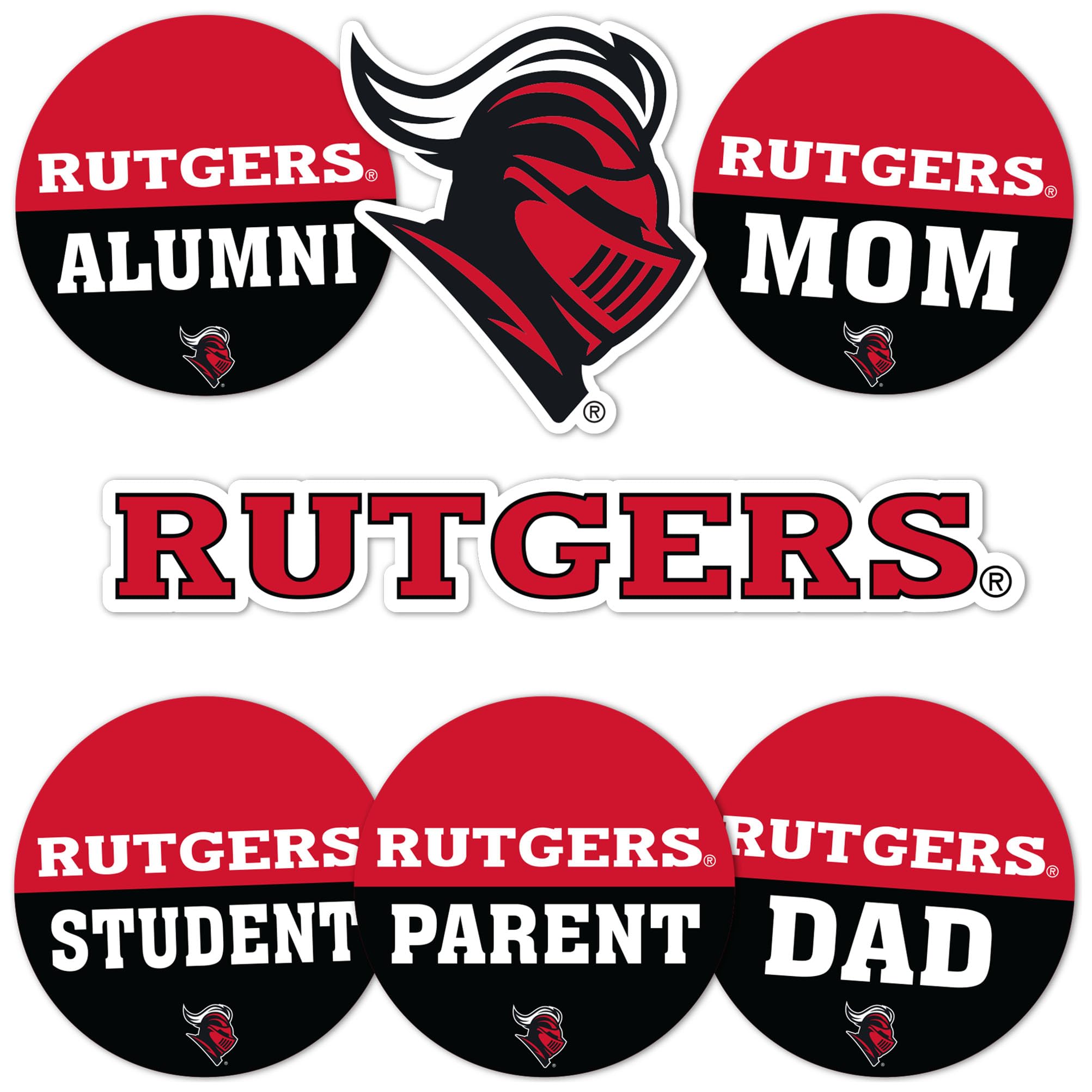 Sticker en vinyle Rutgers rond pour personnaliser et protéger vos objets des rayures