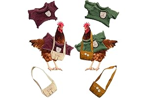 4-Piece Chicken Costume Set: Style and Protection for Your Feathered Friends