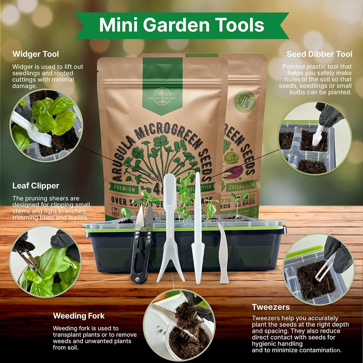 Organo Republic Arugula Sprouting 4 oz & 22 Lettuce & Salad Greens Seeds Variety Pack Bundle, 79,700+ Non-GMO Heirloom Garden Seeds for Planting Microgreens & Salad Greens for Indoor & Outdoor Garden