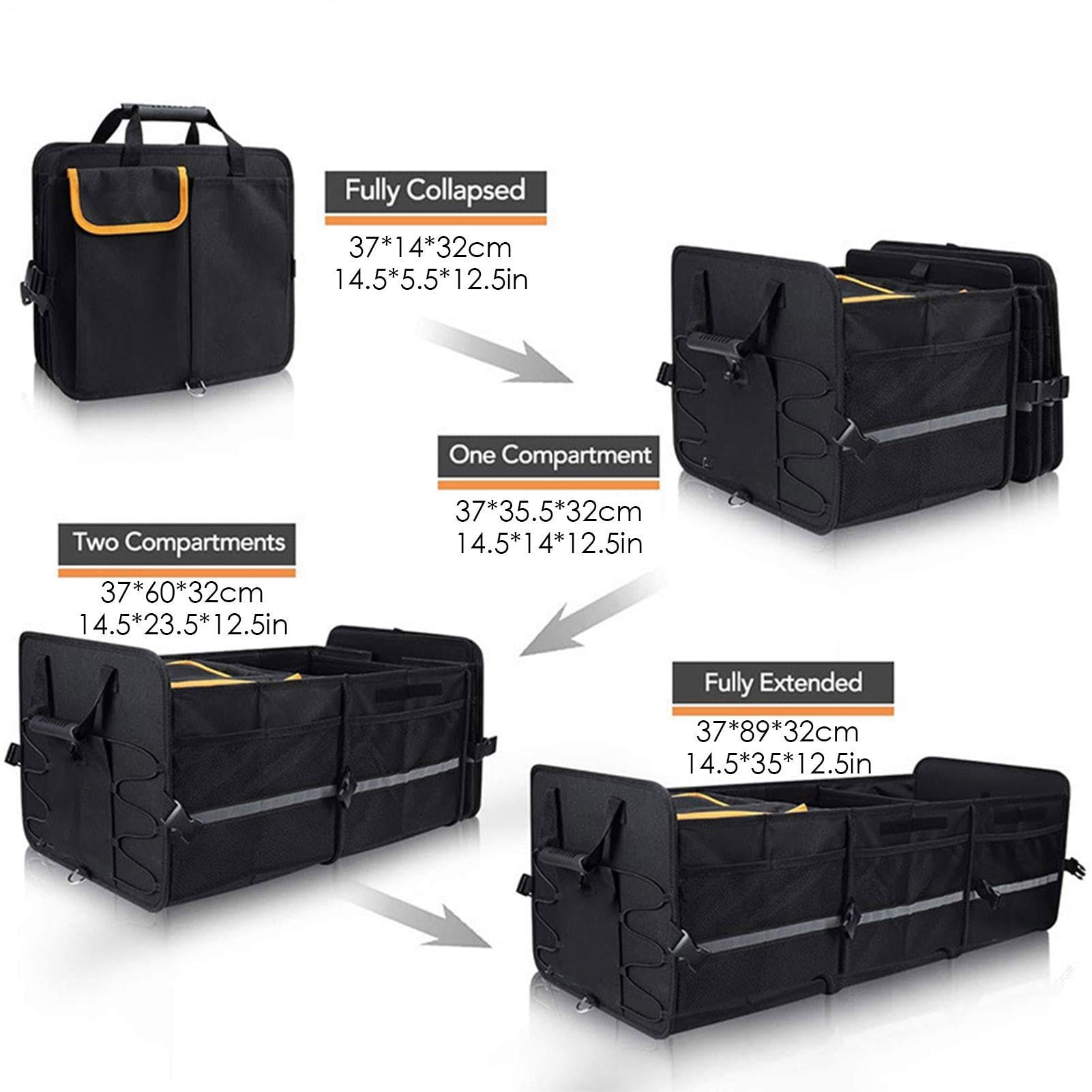 Organizador de Maletero para Coche Portátil Aislante De Gran Capacidad | Organizador de Almacenamiento para Coche para Viajes Camping Interior de Automóvil Furgoneta
