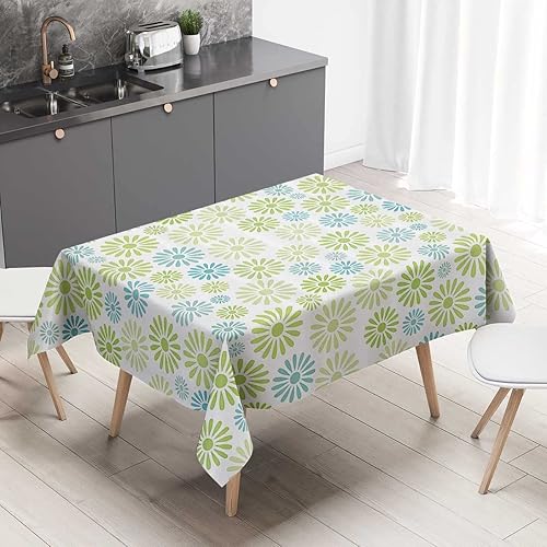 Vista 57 de Mantel Redondo para mesa de 4 sillas, morado y rosa, naranja, mantel para exteriores, 30 x 30 pulgadas