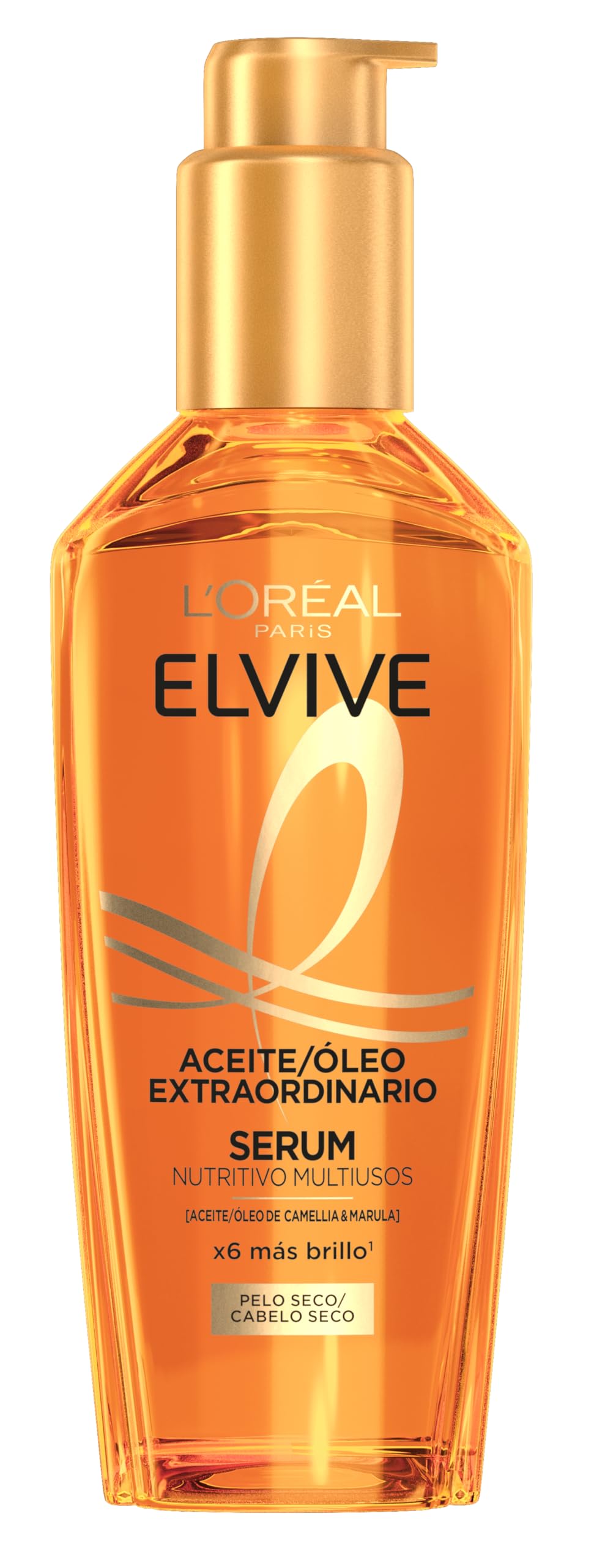 L'Oréal Paris Elvive Aceite Extraordinario, Tratamiento Sublimador Para El Cabello, Para Pelo/Cabelo Seco, Pack 2x 100 ml