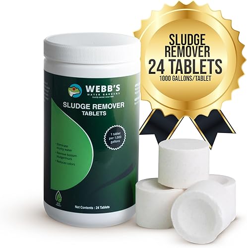 Webb's Water Gardens Tabletas removedoras de lodo para todas las estaciones para estanques Koi y jardines acuáticos, sin ensuciar, fáciles de usar, disponible en Yaxa Costa Rica