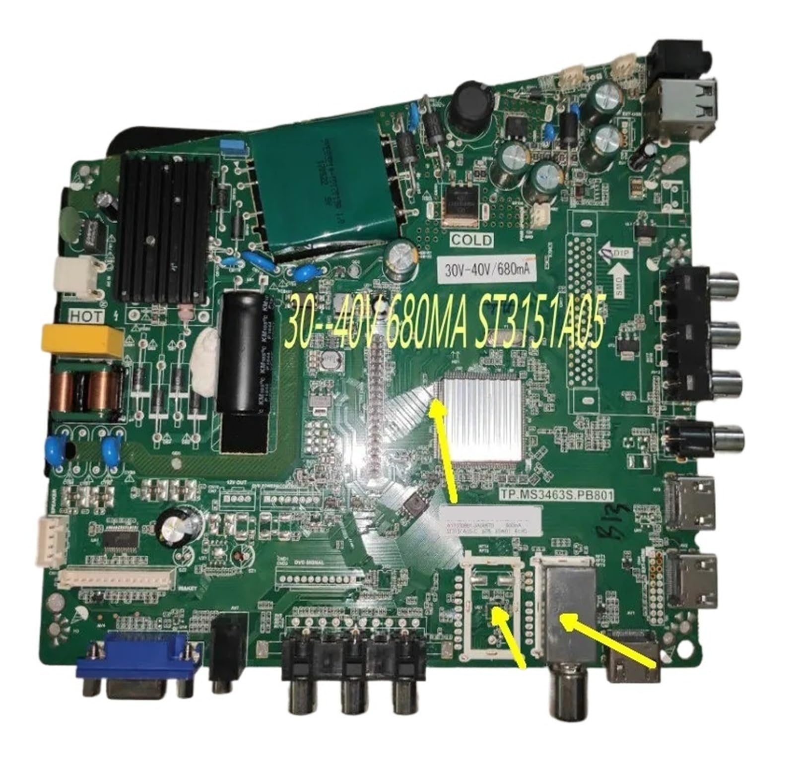 Amazon.com: RXCWWZQQ TP.MS3463S.PB801 LCD Mian Board Backlight