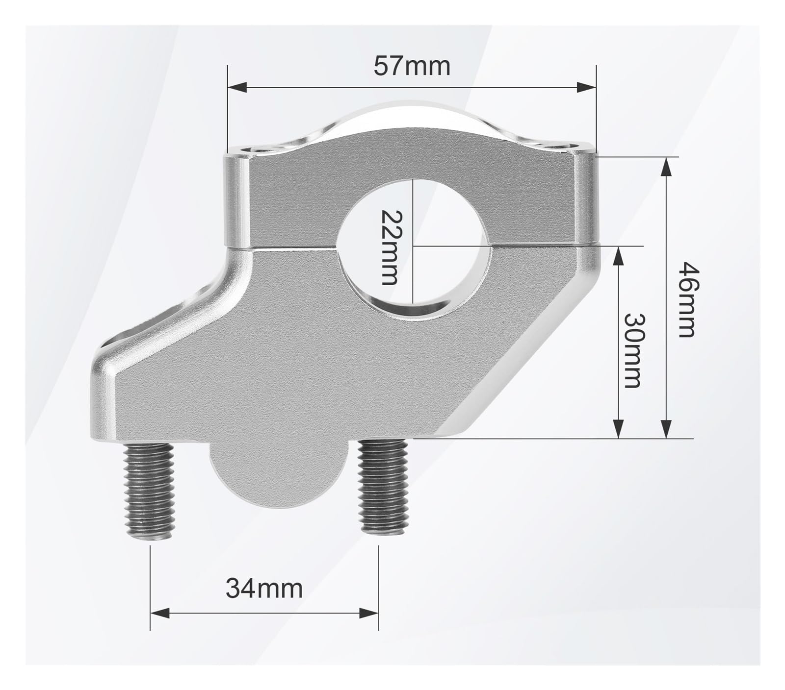 Riser Guidon Moto Adaptateur Rehausseurs De Guidon Décalés 22 Mm (7/8") pour Bandit GSF250, 400, 600, 650, 750, 1200 Et 1250 - Accessoires Remplaçables