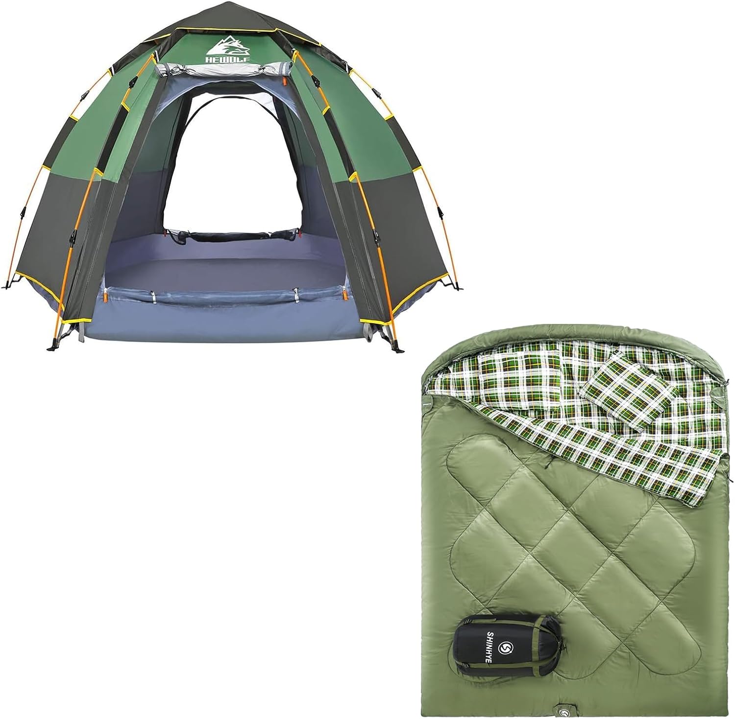 Instant Camping Tent and Double Sleeping Bag Flannel Botswana Ubuy