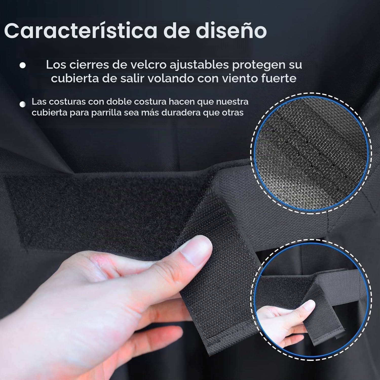 Cubierta de parrilla para Weber Q100/Q200 Series en carro, Oxford 600D, impermeable, resistente al desgarro