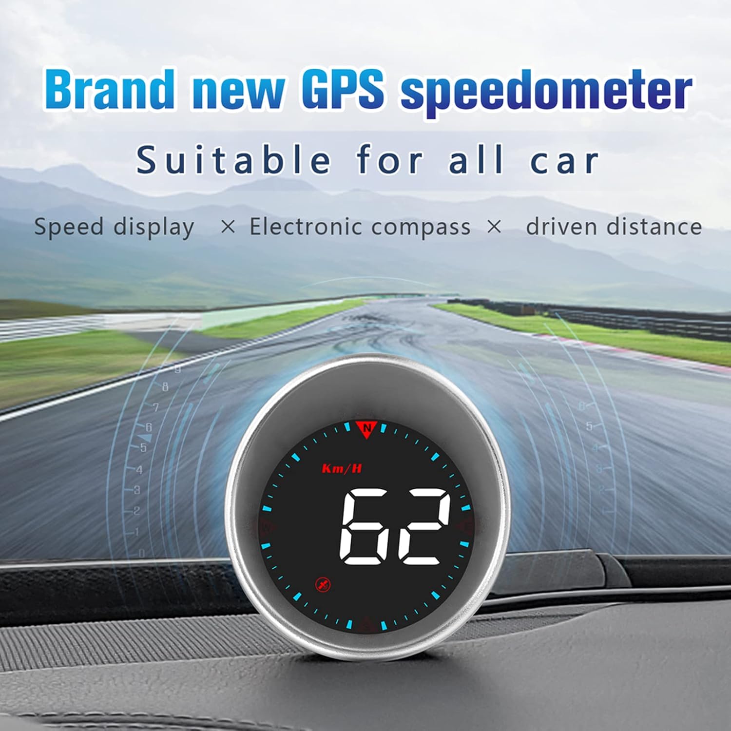 Digital Speedometer Car Mph,Speedometer Car Mph,Car HUD Display,Universal Smart Car HUD Digital Speedometer Multifunction for Truck Bus RV Boat Motorcycle