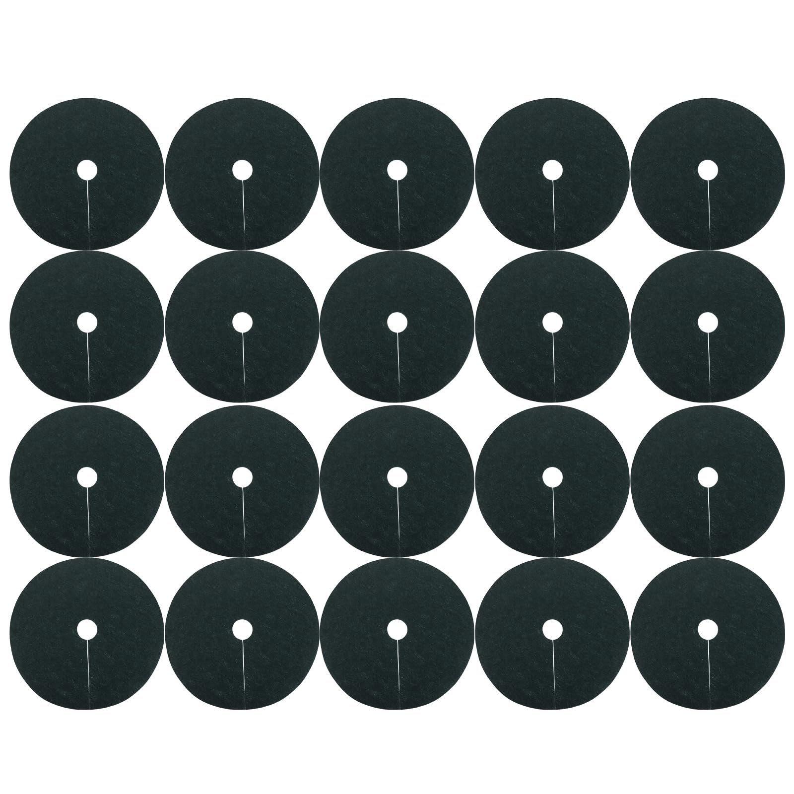 Anneaux de paillis non tissés SEWACC Ø32 cm | Lot de 20 disques de paillage ronds pour arbre