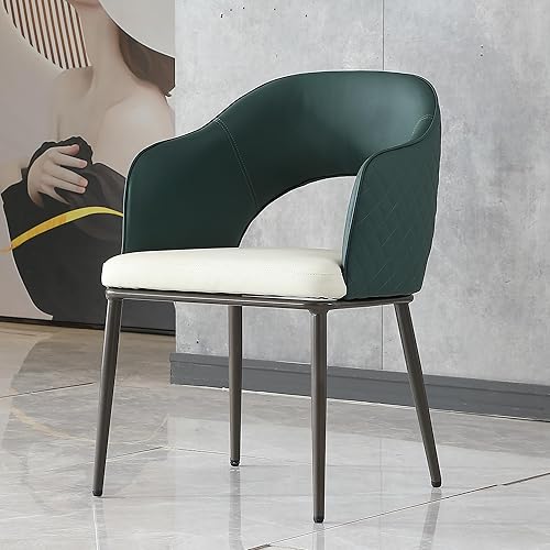 Vista 61 de Juego de 2 sillas de comedor, modernas patas doradas de piel sintética para comedor, cocina, comedor (beige)