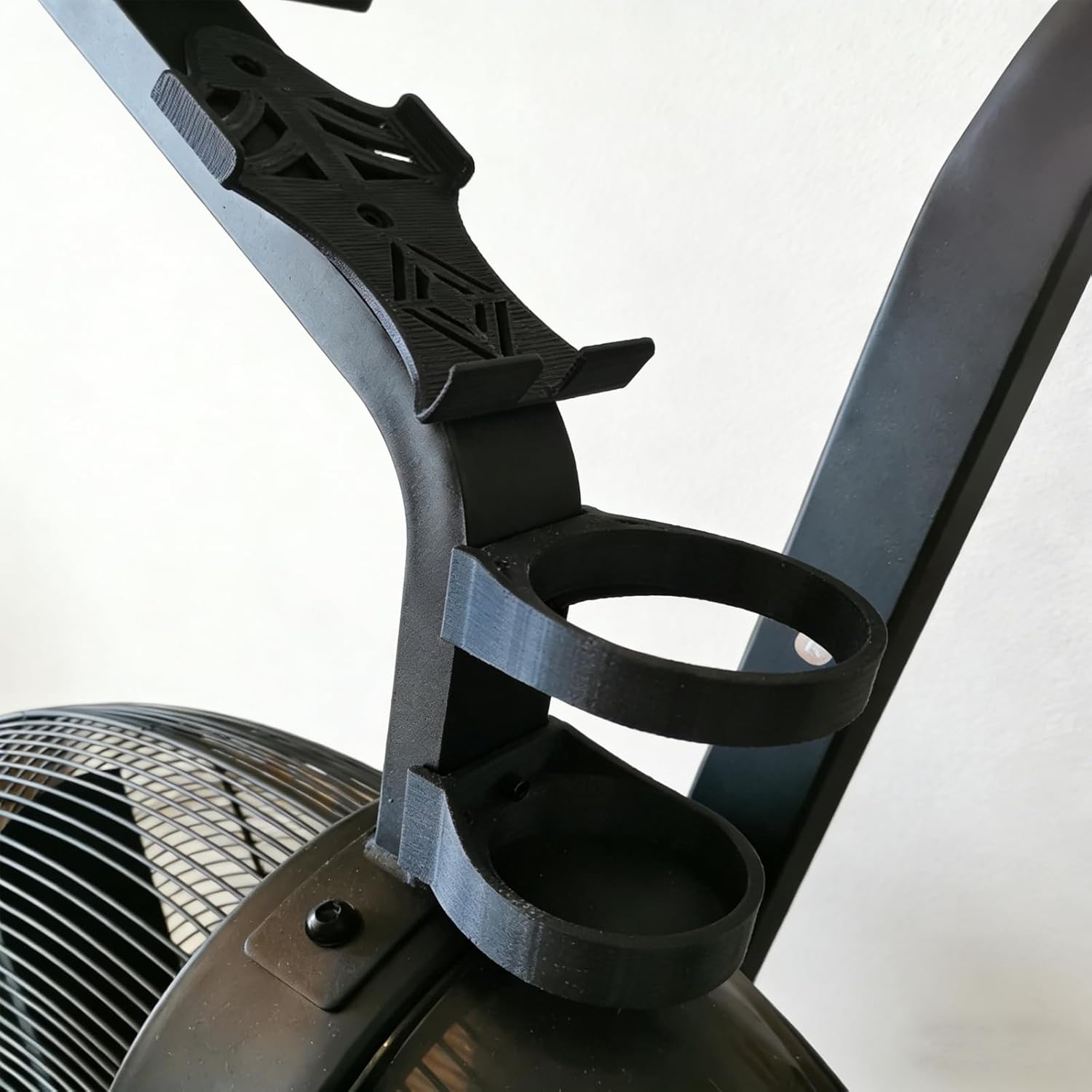 Phone and Bottle Holder for Rogue Echo Bike - Screw-Mounted Accessory for Indoor Cycling, Secure Cradle and Drink Holder for Workouts