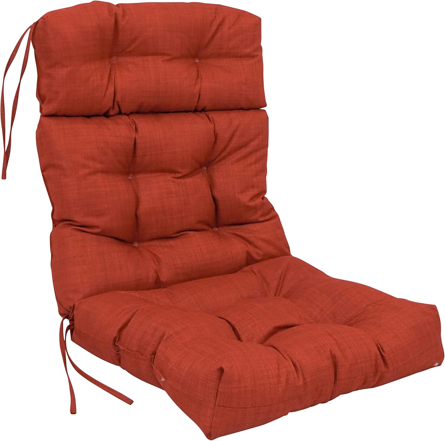 Blazing Needles Indoor/Outdoor Tufted Seat/Back Chair Cushion, 22 x 45, Cinnamon