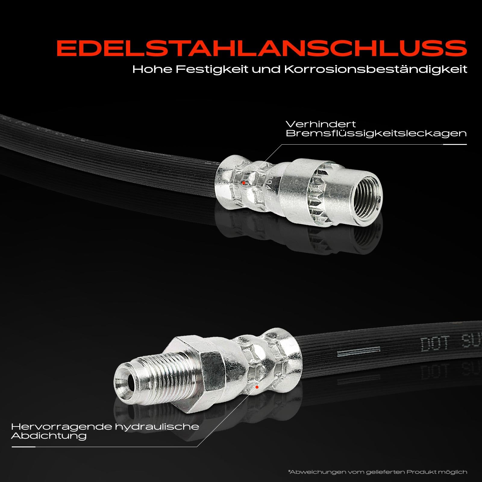 Frankberg 2x Bremsschlauch Bremsschläuche Vorne 300mm Kompatibel mit Logan LS San.dero Largus Kombi Rapid Kasten/MPV F40 G40 Super 5 B/C40 Safrane I B54 Replace# 7700308909