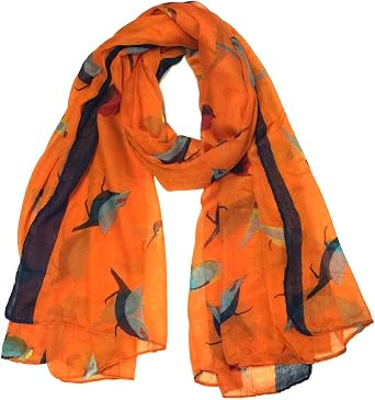 Wrapables Soft Viscose Bird Print Multi-Style Scarf Wrap Shawl Sarong