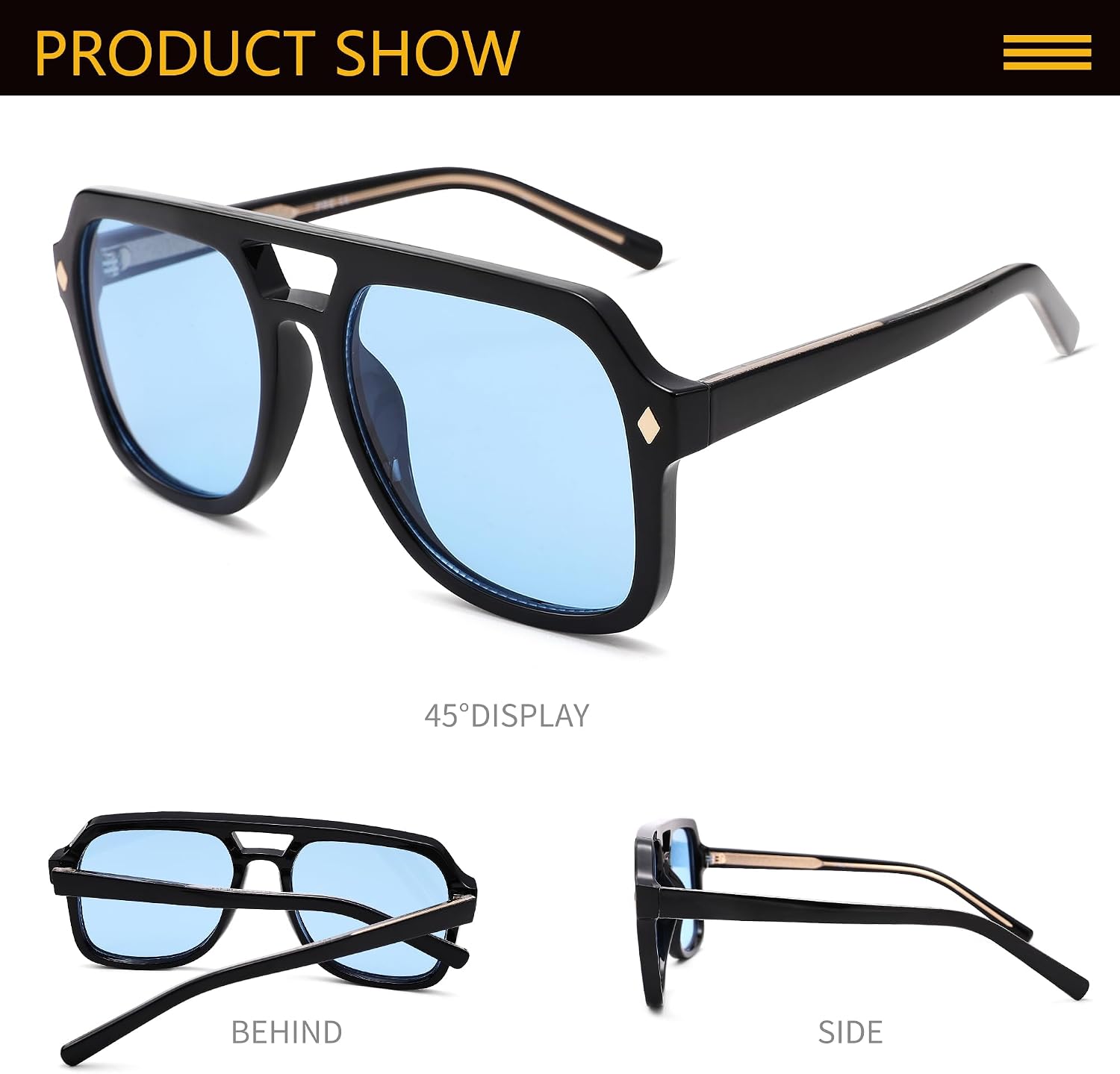 Pro Acme Vintage Oversized Aviator Sunglasses Retro 70s for Women Men image 5