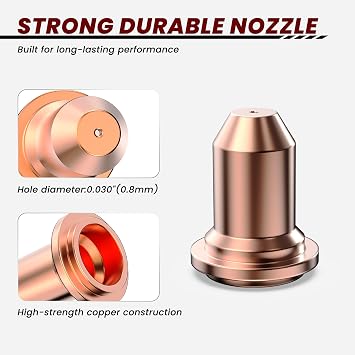 Bestarc Blow Back Plasma Cutter Torch Consumables, 23Pcs Cutting Torch Tip Nozzles Kit with Suitcase For BTC500XP, BTC650XP, CUT55XP, CUT60XP, CUT-65DS PRO CUT-60DS PRO, CUT-55DS PRO