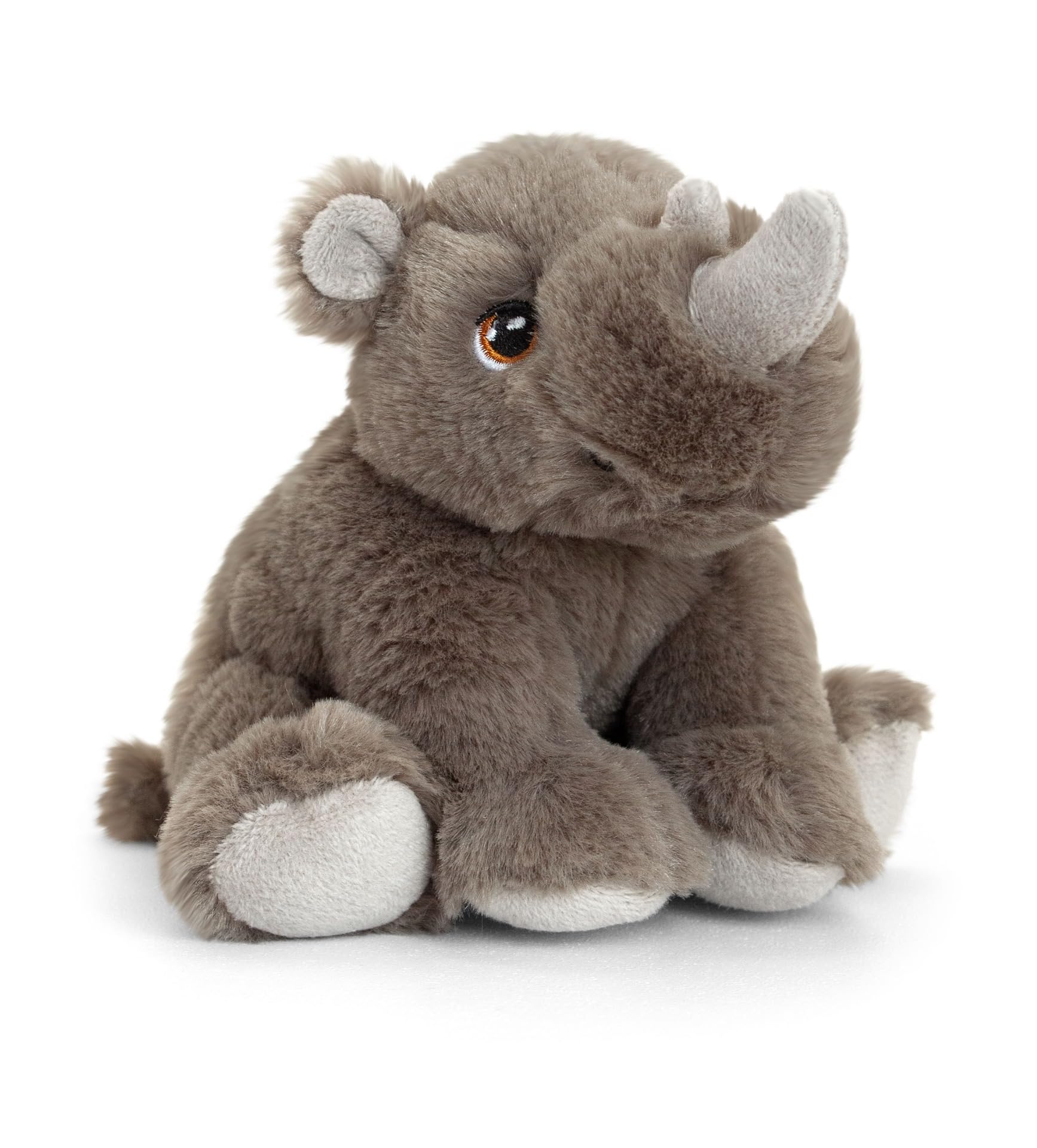 Keel Toys Keeleco Rhino 25cm- Plush Toy 100% Recycled - Environmentally Friendly Toy for Children - Soft Toys for kids