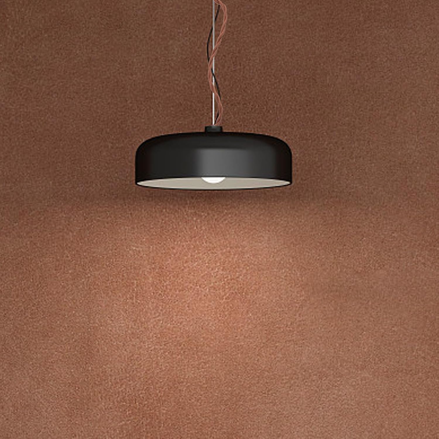 Copper Core Lamp Wire 4-meter Twisted Nylon Rope Light Cord for Hanging Pendant Lights and Chandelier Lighting Accessories in Coffee Brown