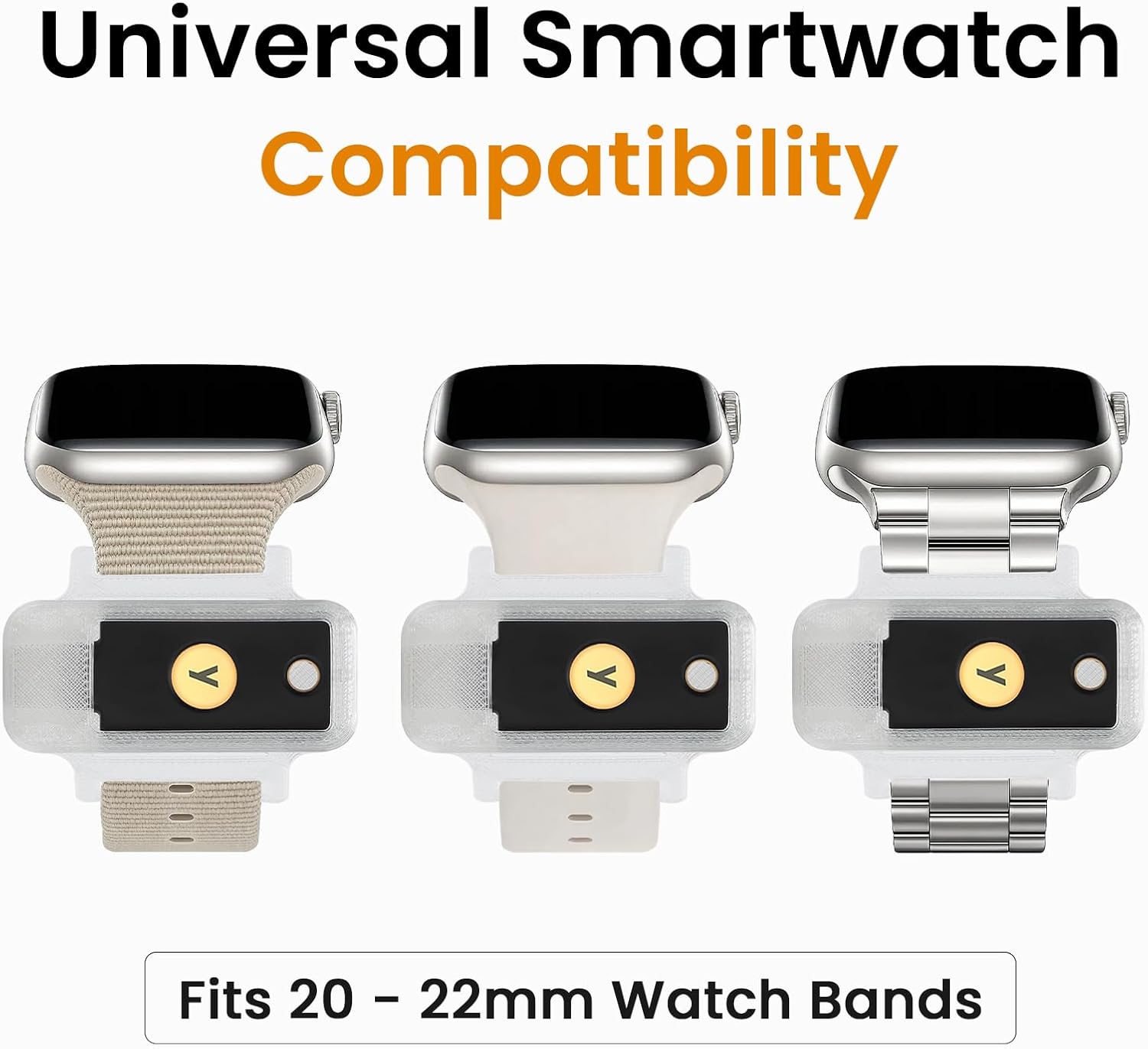 Watchband Holder for YubiKey 5 NFC and 5C NFC, Clear