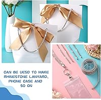 Vista 6 de Shappy 9 Yards Rhinestone Glitter Shoelaces Glitter Cord Crystal Shiny Round Cords Bling Hoodie Drawstring for DIY Decor