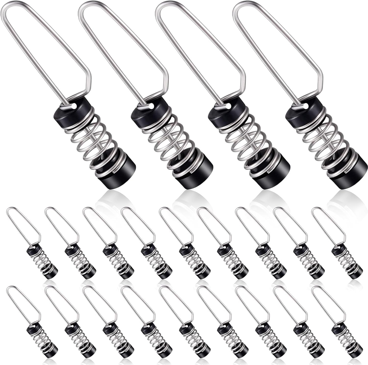Moxweyeni Boat Flag Clips Stainless Steel Marine Flag Clips for Halyards Outrigger Lines Antennas Stern Lights Flagpole Rope Fishing