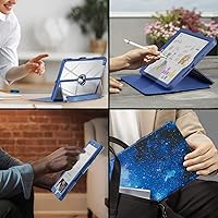 Vista 8 de MoKo Funda para iPad de 9 generación 2021, iPad de 8 generación 2020, iPad de 7 generación 2019 con soporte para lápices, protector de pantalla