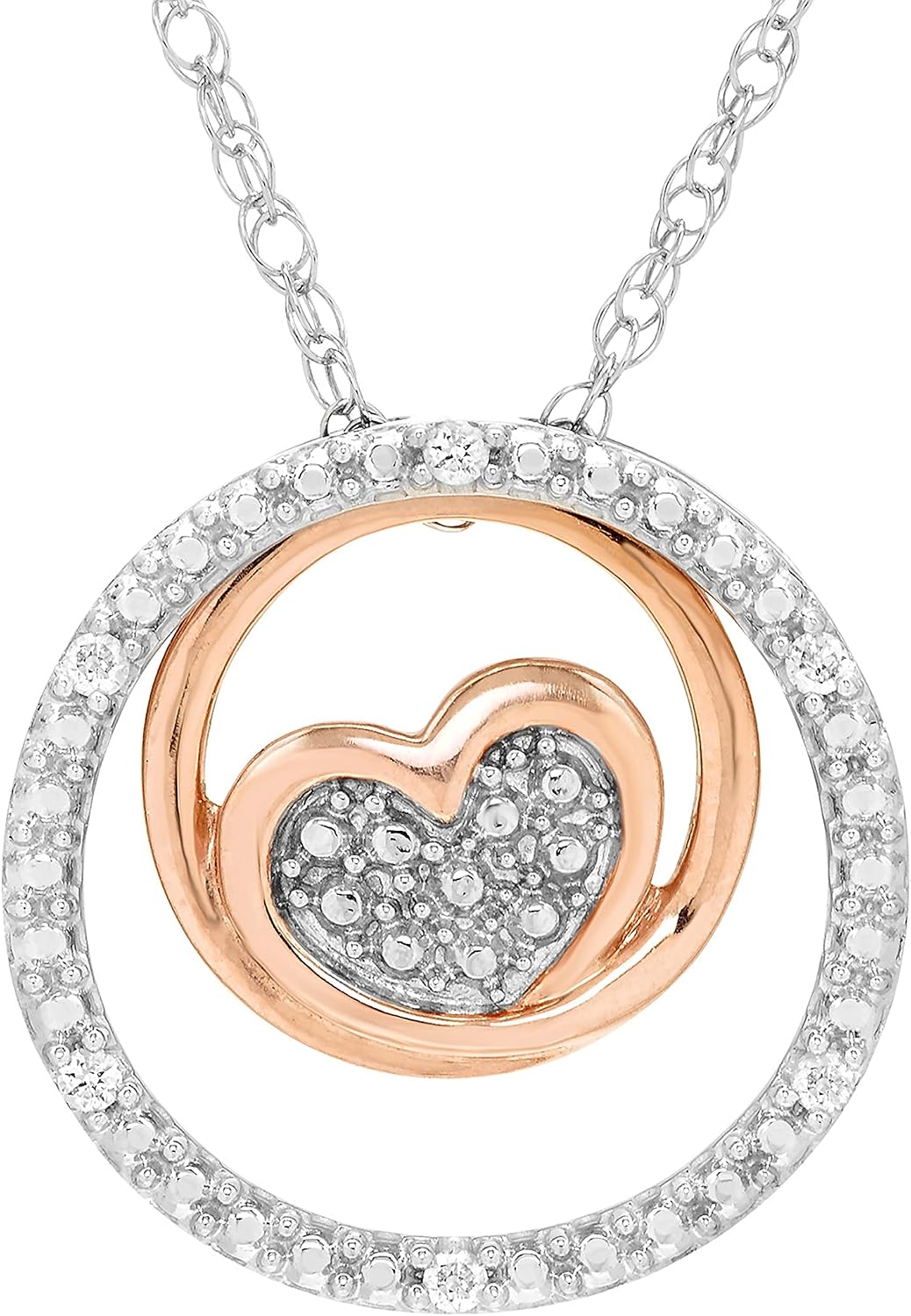 14K Gold Plated & .925 Sterling Silver Diamond Three-in-One Pendant Necklace (G-H Color, I2-I3 Clarity) - Choice of Styles