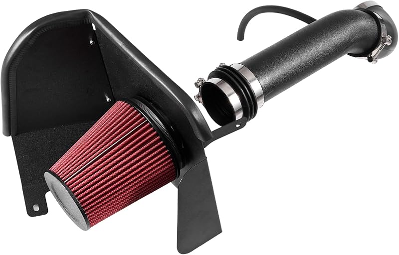 Sistema de admissão de ar frio VEVOR com tubo de 8,89 cm e escudo térmico para Cadillac Escalade, Chevrolet Silverado/Suburban e GMC Sierra/Yukon 2007-2008 – Kit com filtro
