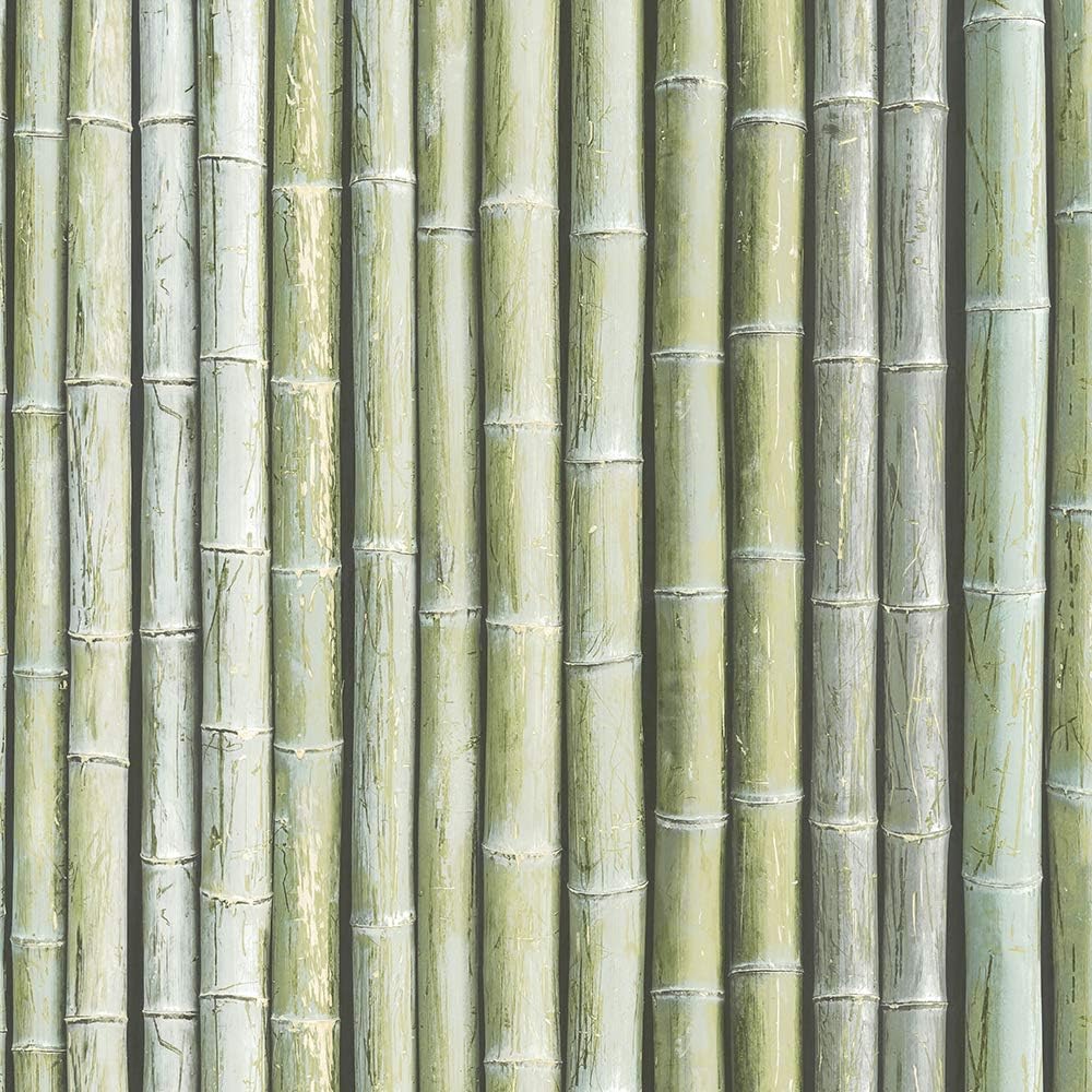 Norwall G67941 Bamboo Wallpaper, Green, Light Green, Moss, Wasabi, Sage