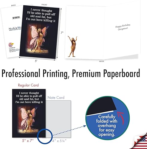 Vista 45 de NobleWorks Humorous Birthday Greeting Card with 5 x 7 Inch Envelope (1 Card) Bday Bra Size C10073BDG