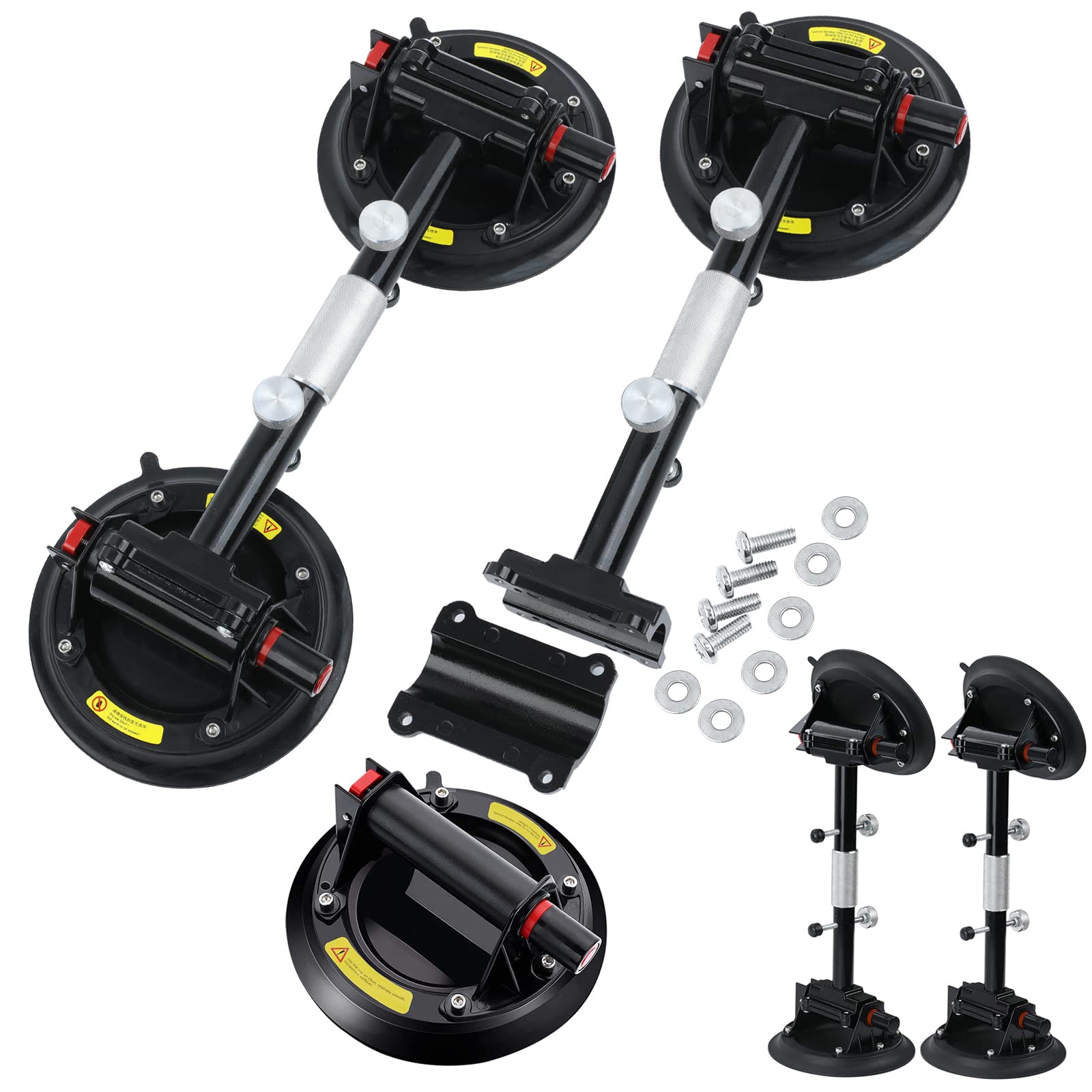 Photo 1 of Adjustable Seam Setter With 4 Pcs 8"Glass Suction Cups Kit, for Seaming,multi-angle leveling, fixed, As:Stone, Marble, Slab, Glass,Floor Tiles,Large-Scale Furniture carrying & Installation Seaming 8" Style