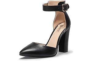 Captivating Black Pumps with Sleek Ankle Straps